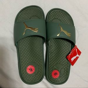 PUMA Brand New Slide Green Size 6
